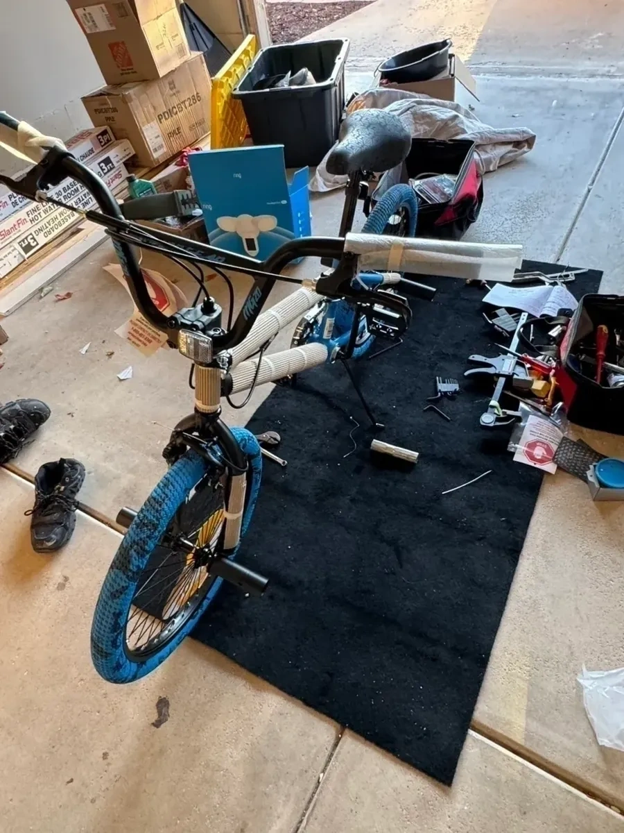 Kids blue BMX freestyle bicycle fully assembled and brake tuned - Dobbs Ferry NY