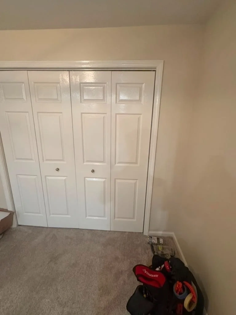 Bifold closet doors re-aligned and re-hung cleanly - Greenburgh NY