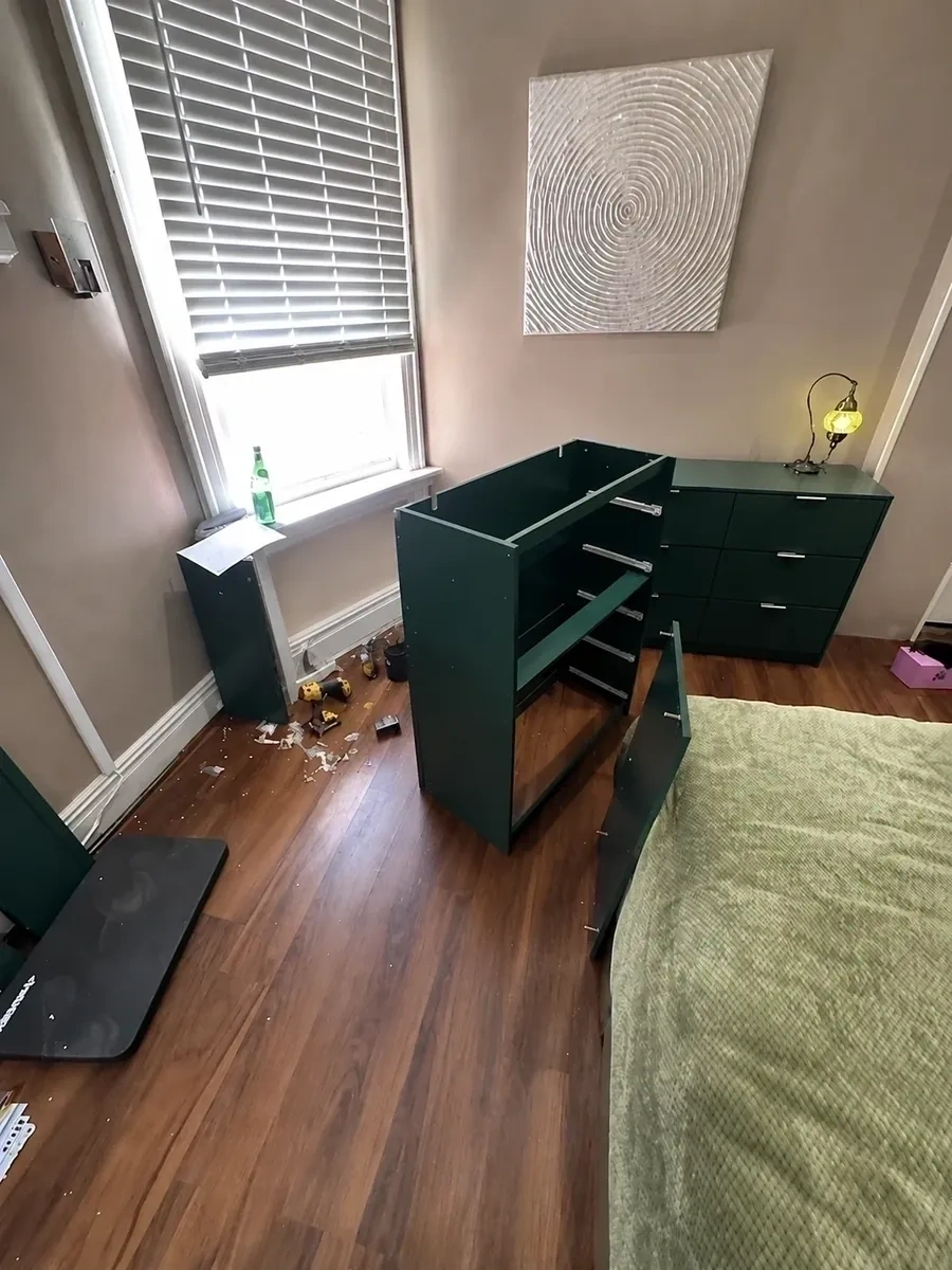 Assembled furniture ready for use