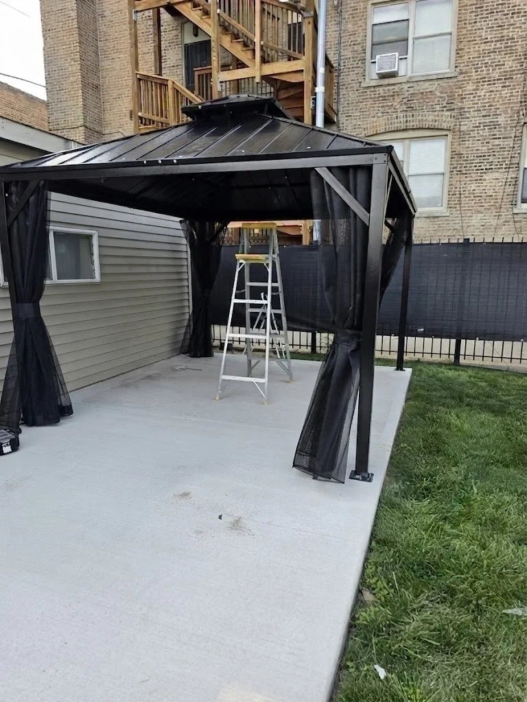 Gazebo fully built and anchored - Hartsdale NY
