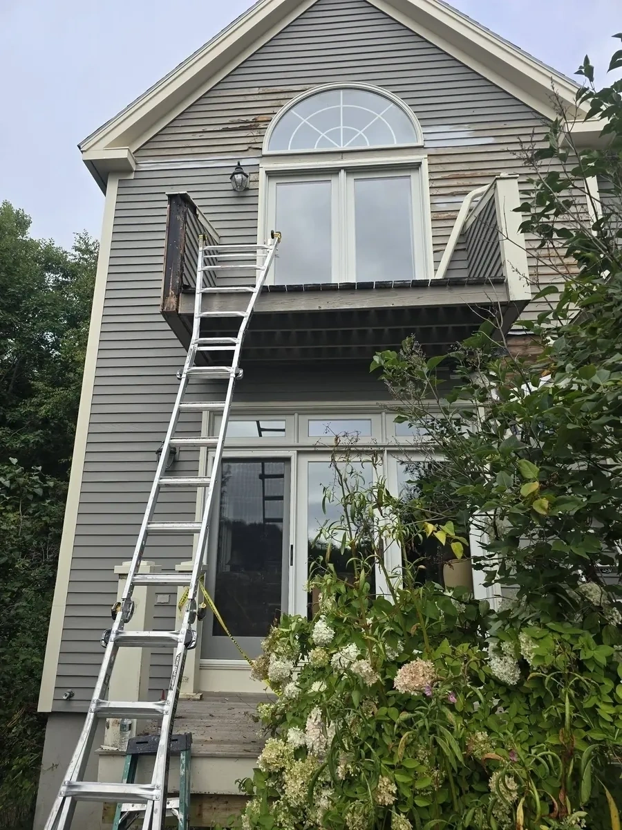 Exterior area before cleanup & repair