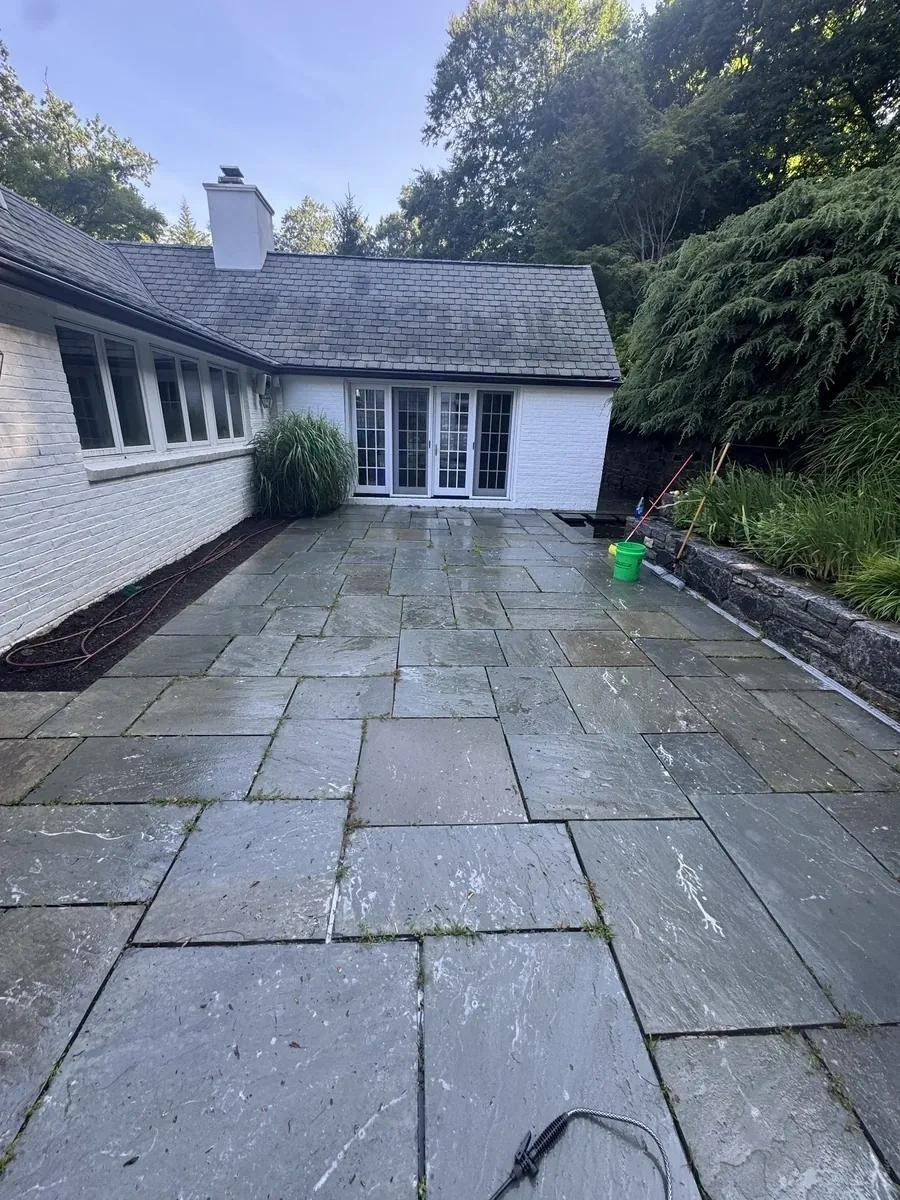 Patio clean after power washing - Tarrytown NY