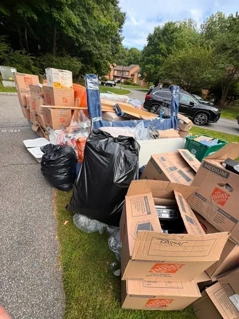 Contaminated materials safely removed from home and staged for disposal - Mamaroneck NY