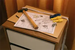 Custom Built-in Bookshelves in a study