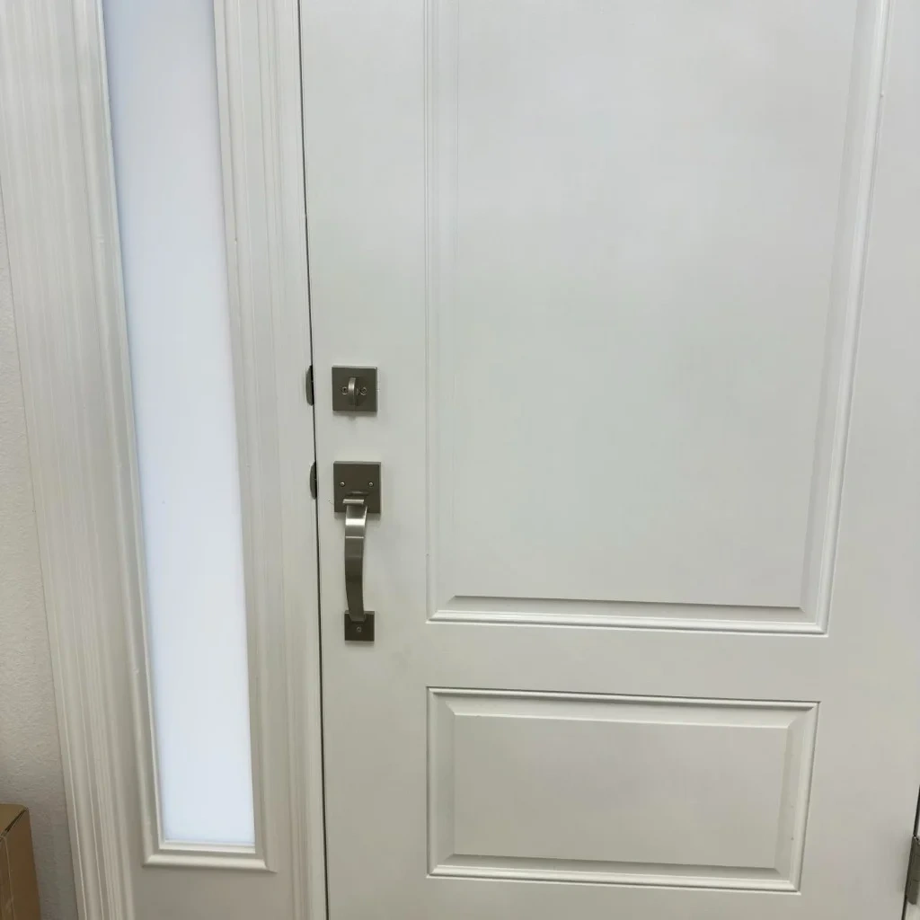 Front Door Hardware & Smart Deadbolt Lock Installation before repair in Scarsdale, NY (10583)